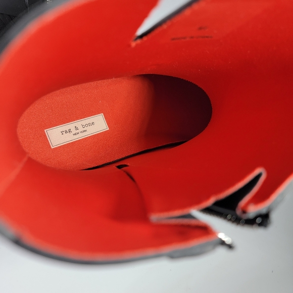 Rag & Bone Moto Rain Boots Rubber Wellies Black Waterproof Womens 41 NWOT NEW - Picture 11 of 13